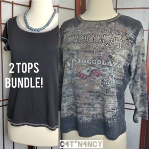 2 Tops Bundle! CHOCOLAT! Cactus & SIGRID OLSEN!<3